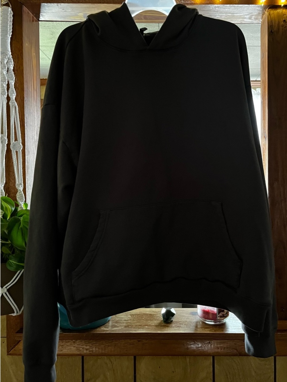 SKIMS Black Pullover Hoodie